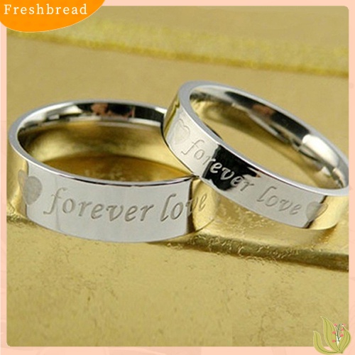 &lt; Freshbread &gt; Perhiasan Fashion Unisex Selamanya Cinta Cetak Buku Jari Pasangan Cincin Pecinta Hadiah