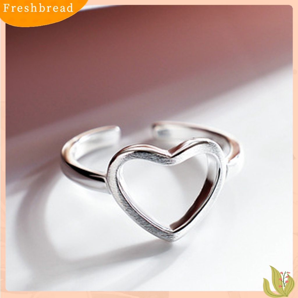 &lt; Freshbread &gt; Cincin Unisex Dapat Disesuaikan Karat Tidak Iritasi Anti-Oksidasi Tahan Luntur Ultra-Ringan Beberapa Gaya Cinta Hati Gaya Bulat Unisex Finger Ring Hadiah Ulang Tahun