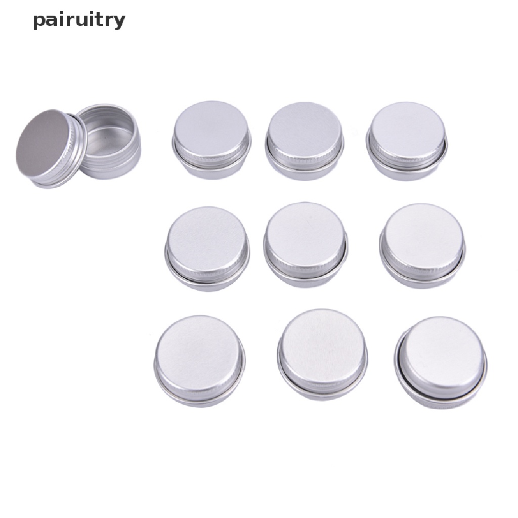 Prt 10pcs Toples Kaleng Aluminium 5ML Untuk Cream Balm Kuku Kotak Wadah Kosmetik PRT