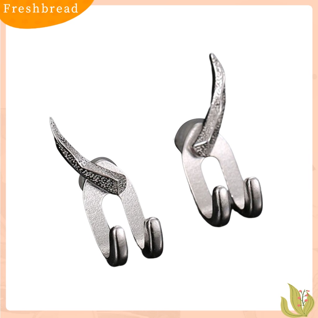 < Freshbread > Ear Studs Punk Hip Hop Dilepas 2-cakar Kait Kepribadian Hadiah Keren Gaya Sederhana Pria Anting Perhiasan Fashion