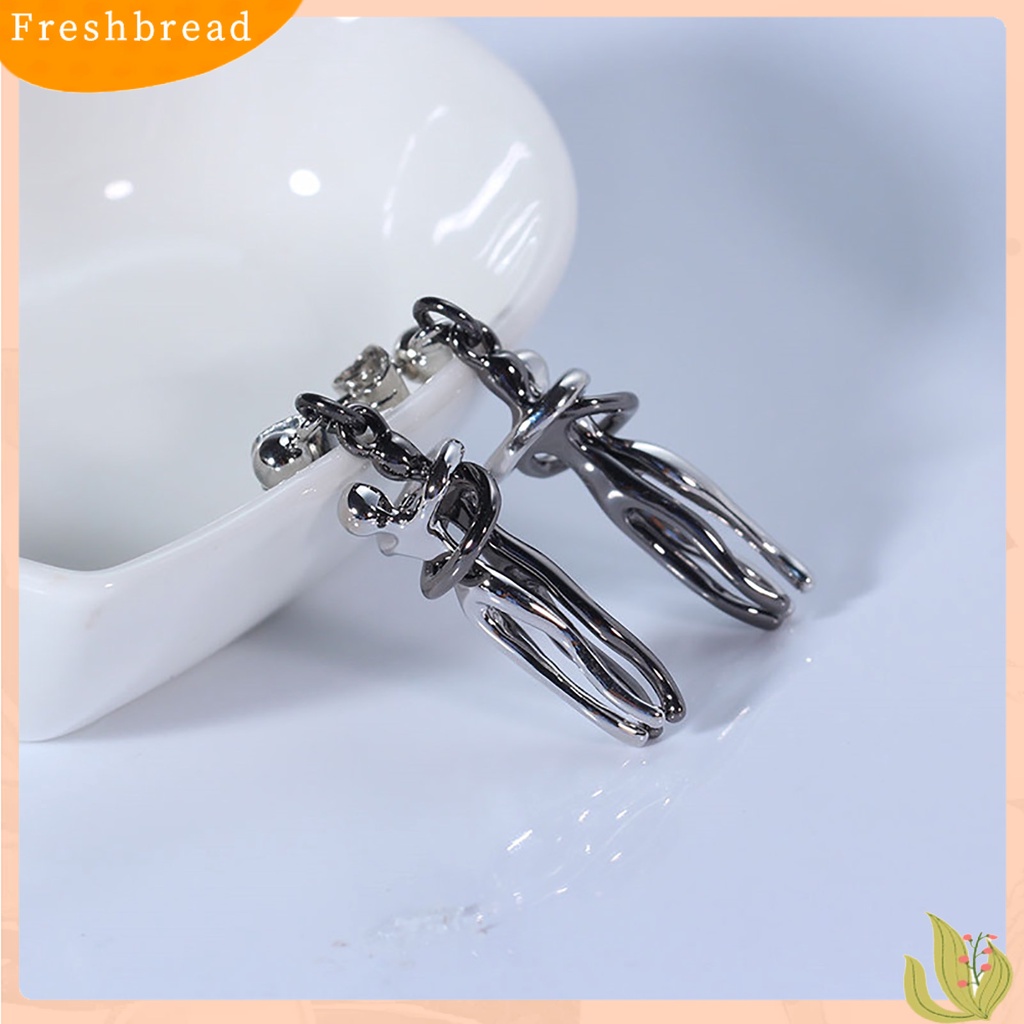 < Freshbread > 1pasang Wanita Pasangan Kreatif Peluk Liontin Anting Menjuntai Perhiasan Aksesori Hadiah