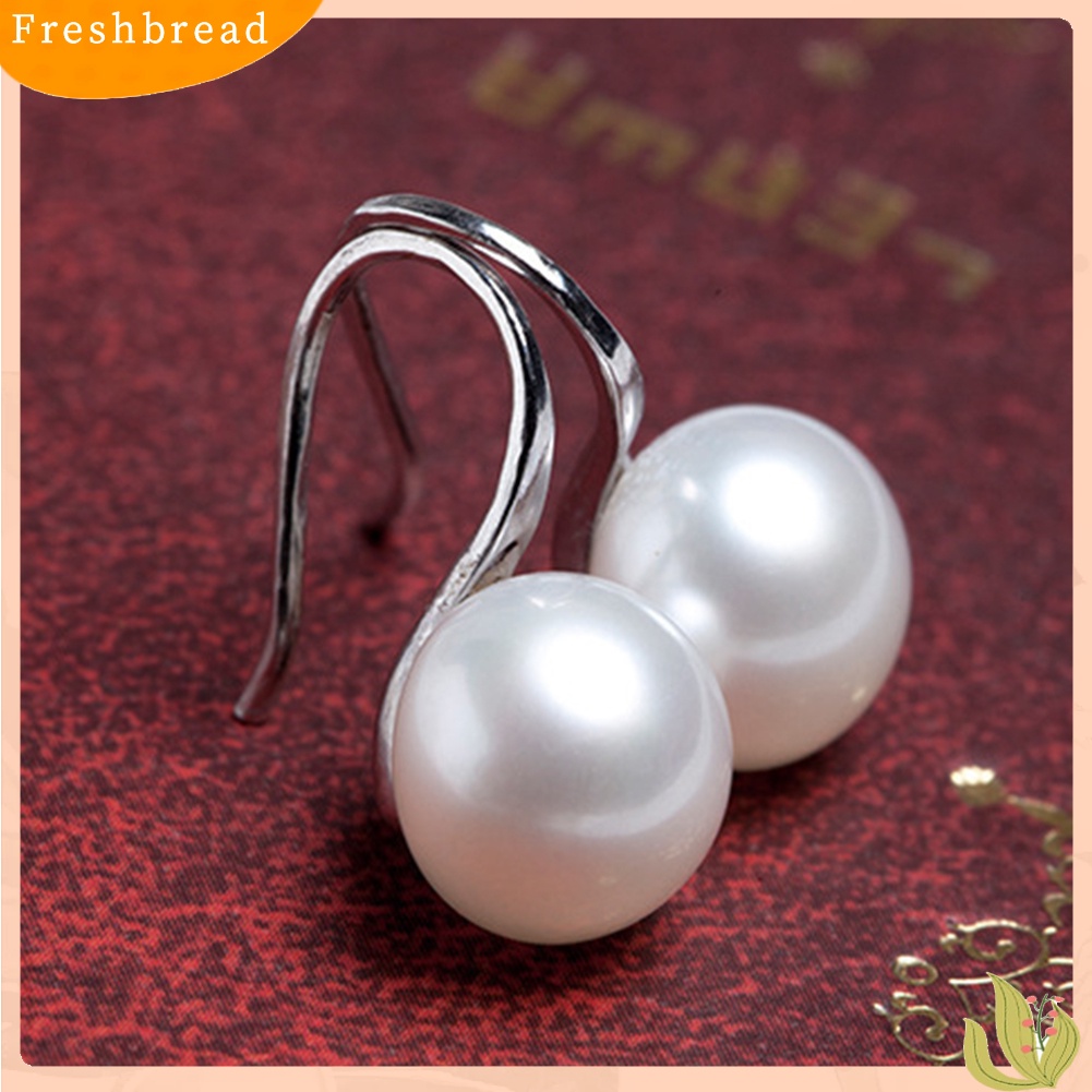 &lt; Freshbread &gt; Fashion Wanita Mutiara Imitasi Mini Ear Hooks Earrings Pesta Pernyataan Perhiasan Hadiah