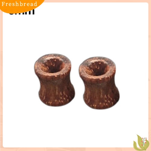 &lt; Freshbread &gt; Padat Organik Alami Double Flared Saddle Ear Plugs Meat Tunnels Hollow Gauge