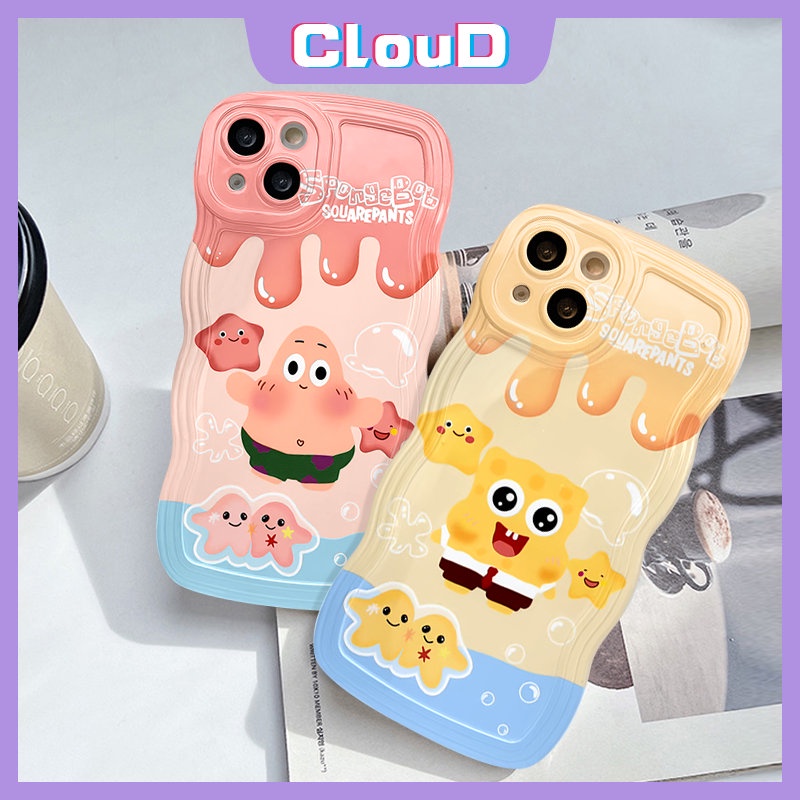 Case Case Kartun SpongeBob Redmi A1 10A 9 9T 9A 10C 10 A1+9C Note10 8 9 11 11s 10s 11Pro 9s 10Pro Max Mi 11T Pro POCO X3 NFC Pro M3 Cute Patrick Star Soft Tpu Wavy Ede Sarung