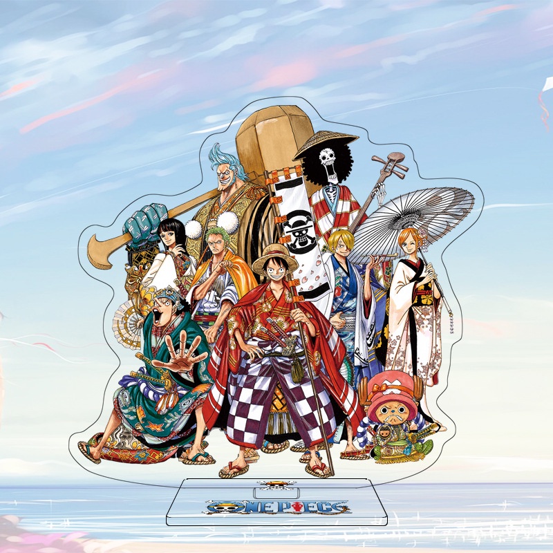 1pcs Ornamen Akrilik HD Stand Luffy Zoro Nami Usopp Sanji Chopper Ace Model Mainan Dekorasi Desktop LY