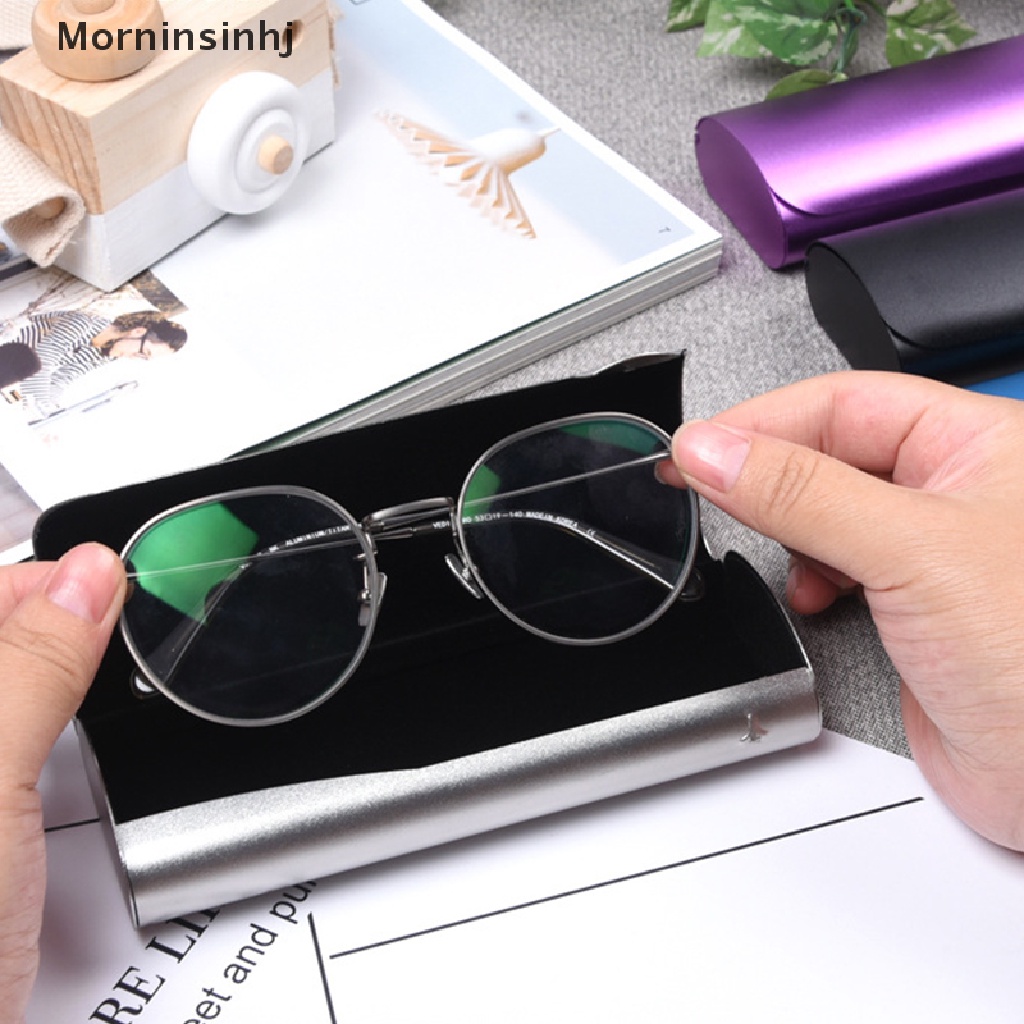 Mornin Kotak Kacamata Kecil Optik Buram Aluminium Alloy Myopia Case Sederhana Ringan Portabel Kotak Penyimpanan Kacamata id