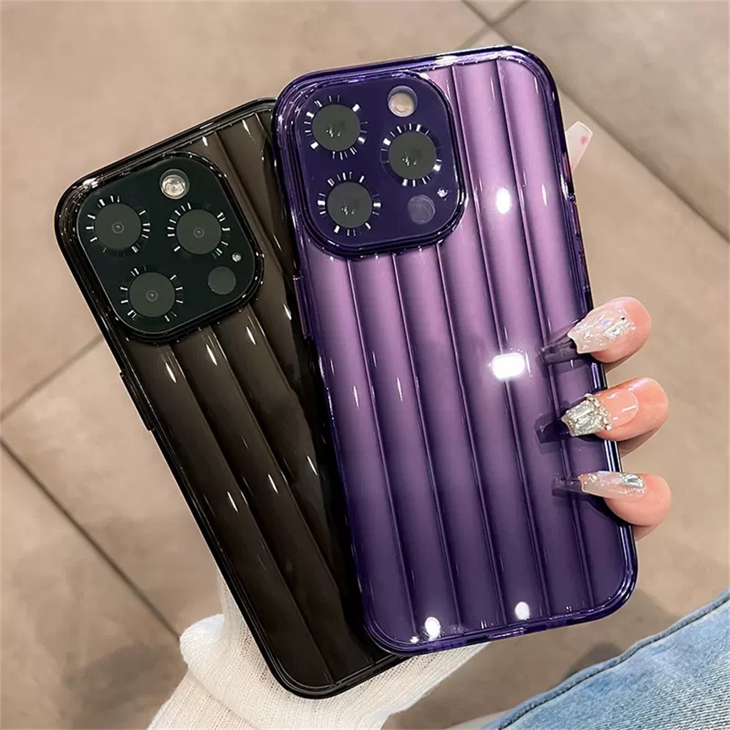 Hd Bening Airbag Shockproof Case iPhone 14 Pro Max Case12 13 Pro Max Case14 Plus Promax Kamera Perlindungan Lensa Mewah Protection Case