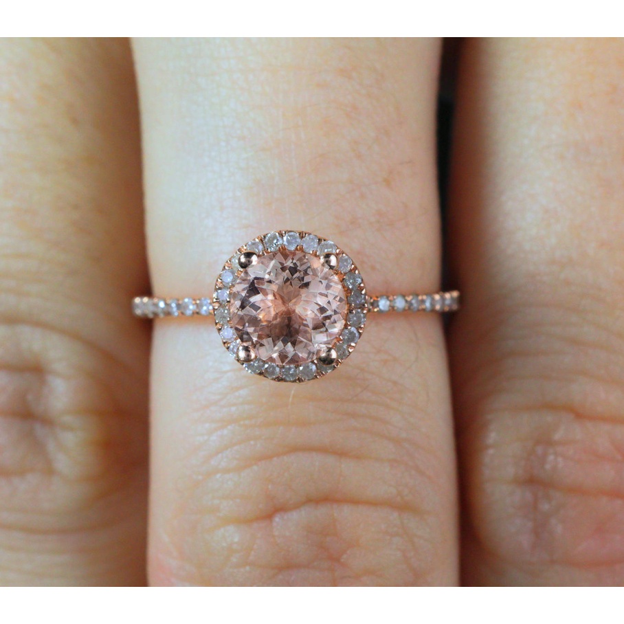 Aksesoris Perhiasan Fashion Goldkingdom Ready Stock Desain Niche Dengan Cincin Micro-set Lapis Rose Gold