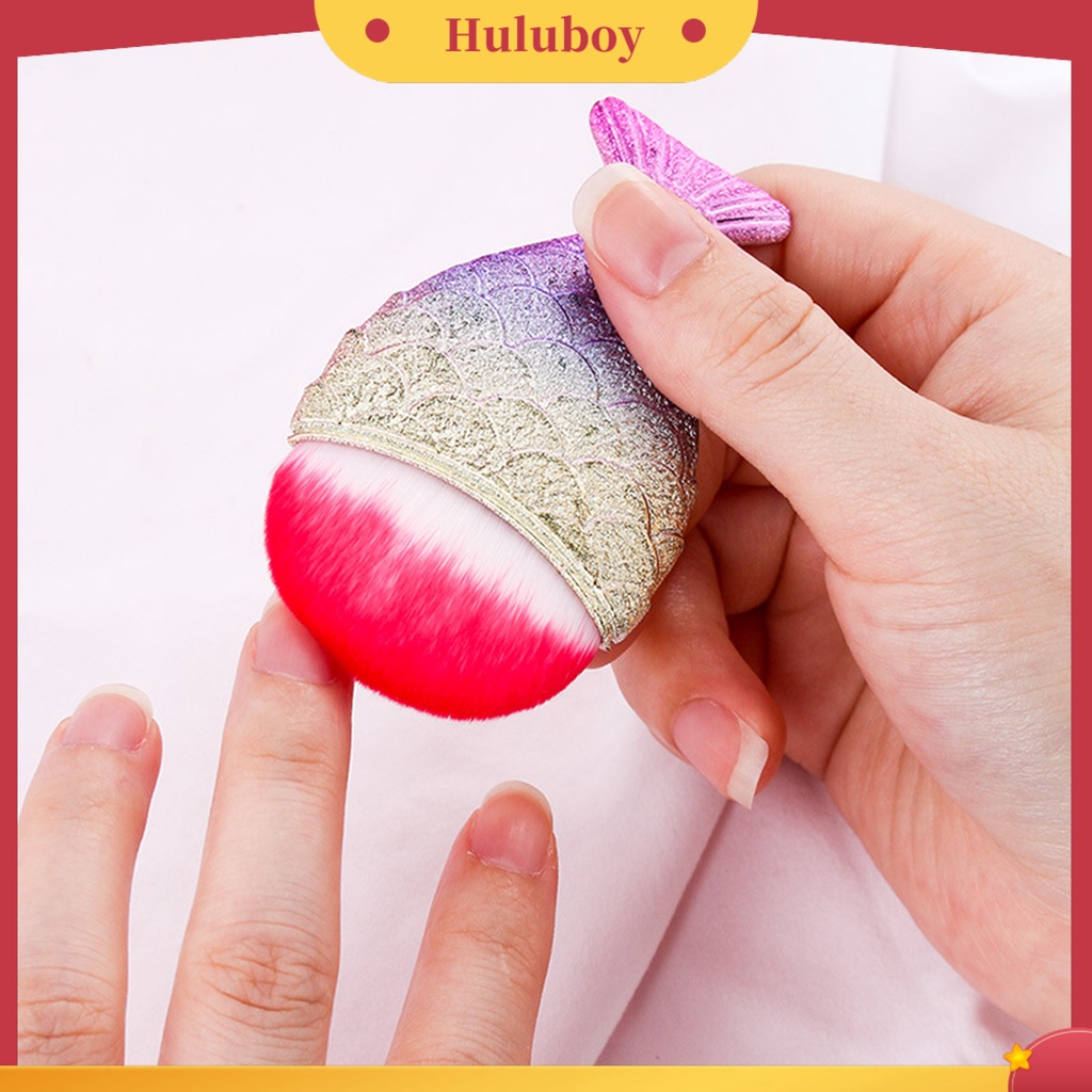 {In Stock} Mermaid Tail Design Soft Nail Art Brush Pembersih Penghilang Debu Alat Manicure