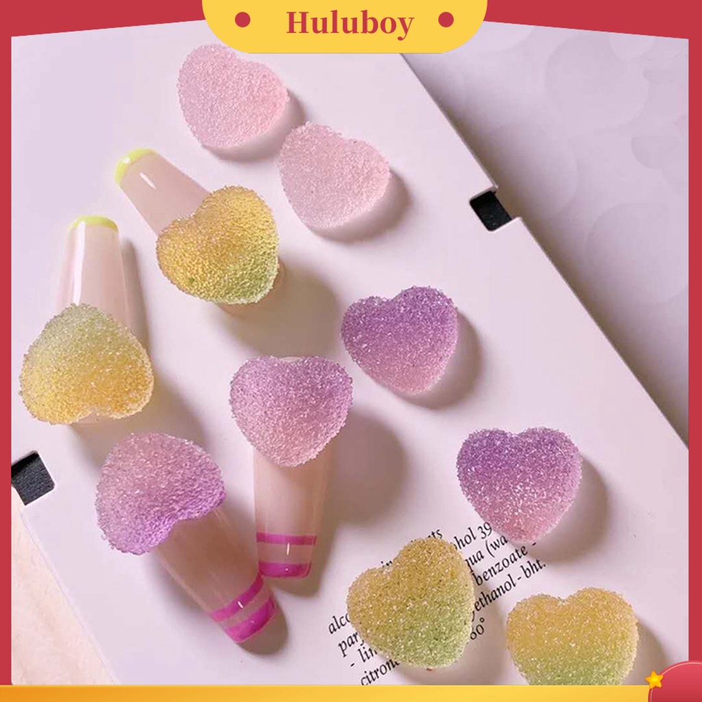 {In Stock} 10Pcs Dekorasi Kuku Hati Indah DIY Perhiasan Nail Art Clay Lembut Fondant Bintang Untuk Wanita