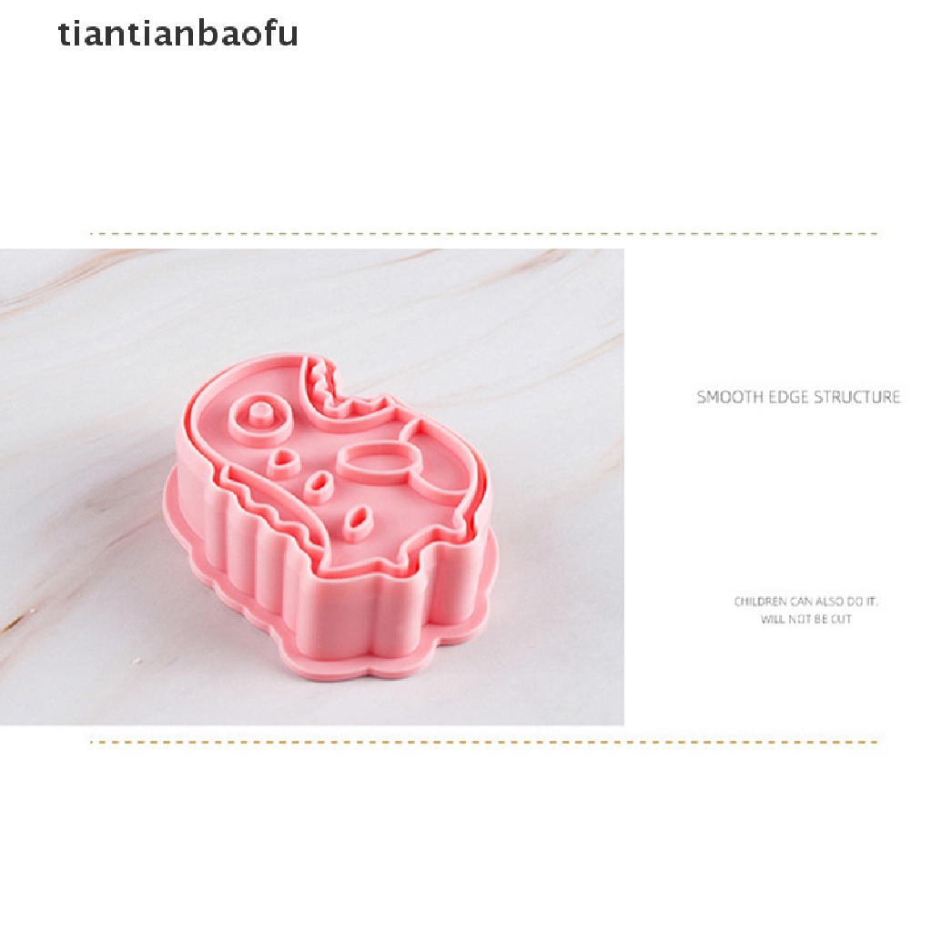 [tiantianbaofu] 6/8pcs Cookie Cutters Stamp Pressable Untuk Biskuit Pastry Baking Cookies Cetakan Butik