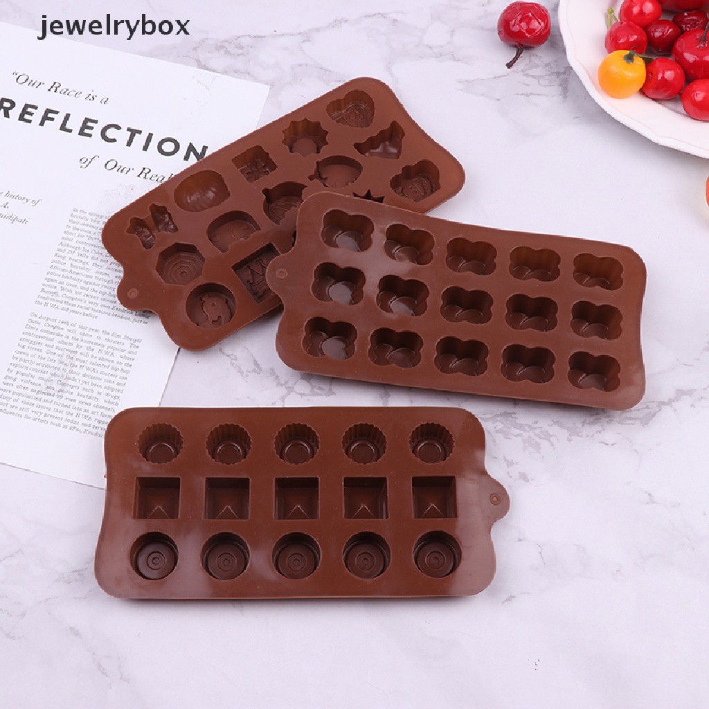 [jewelrybox] 1pc 15lubang Cetakan Coklat Fudge Es Batu Cetakan Silikon DIY Dapur Baking Mold Butik