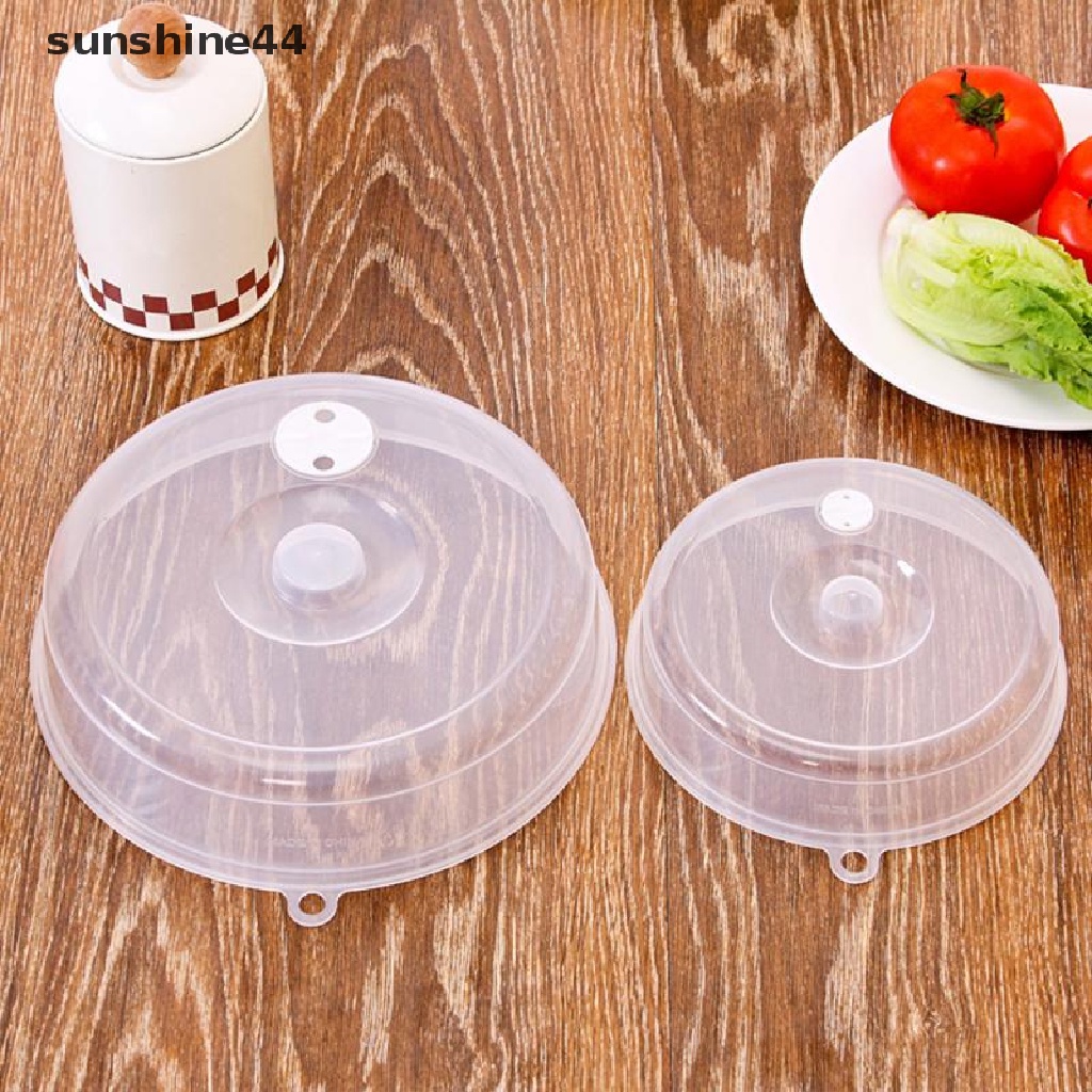 Sunshine Tutup l Plastik Bulat Transparan lid microwave oil lid heag sealing lid preservation lid Alat Dapur ID