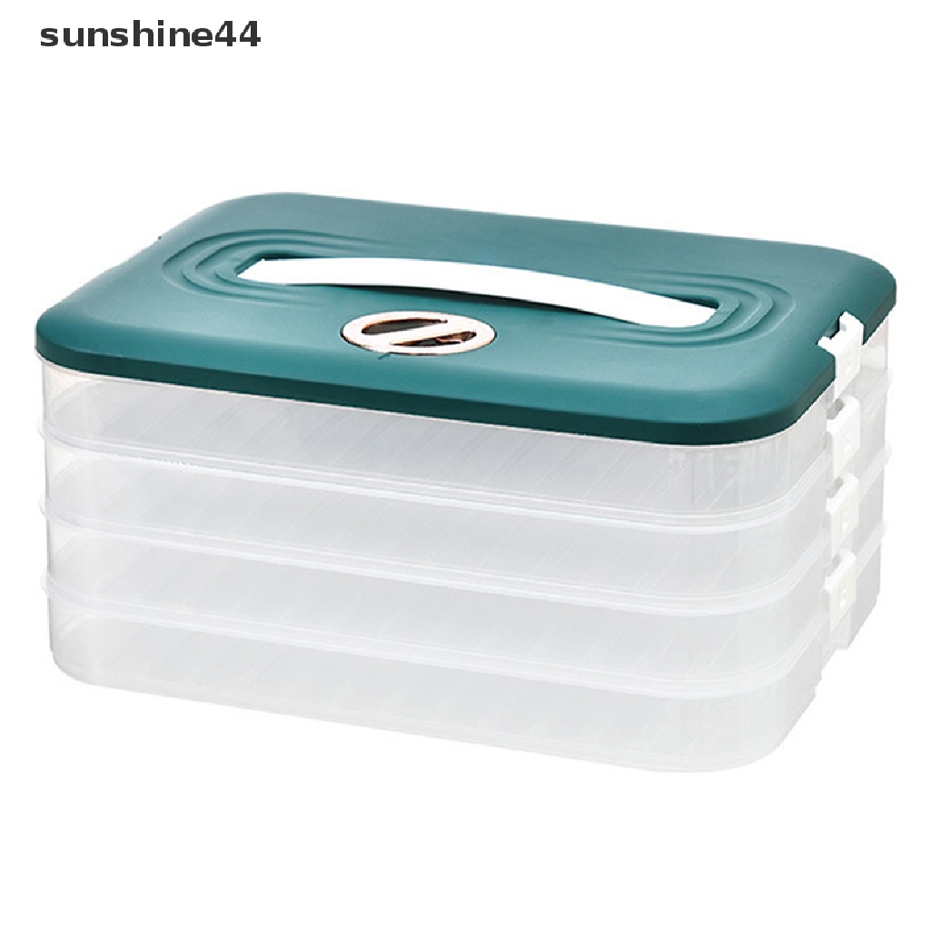 Sunshine Multilayer Kotak Pangsit Makanan Rumah Tangga Telur Frozen Box Fresh-Keeping Organizers ID