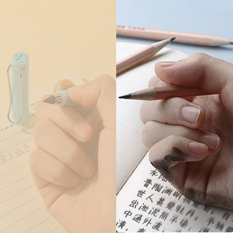 Pensil Kreatif Mempesona No-sharpen Dengan Eraser/Pensil Eternity Portable Clipable Inkless/Alat Tulis Menulis Siswa