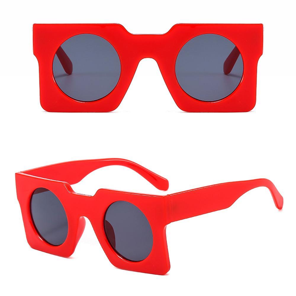 Lily Square Sunglasses Fashion Oversized Pantai Sunnies Eyewear Lensa Bulat