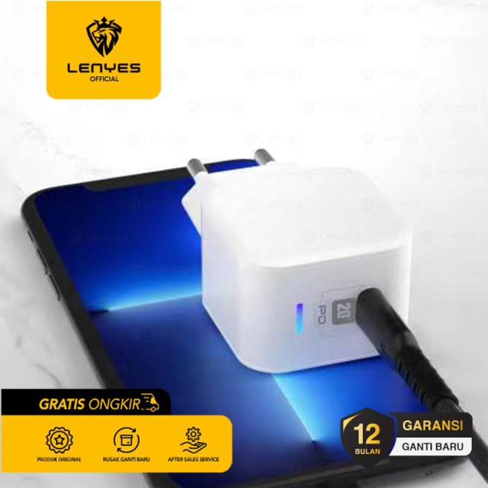 Travel Adapter Kepala Charger Lenyes LCH361 Fast Charging PD20W Type C original kabel cable casan travel charger tc android usb charger micro usb type c batok kepala charger