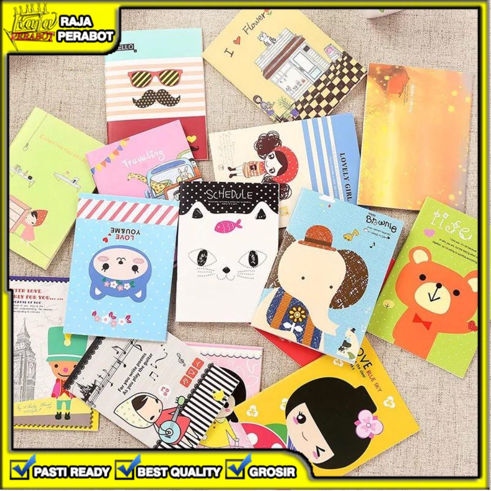 

[RPB] NOTE BUKU TULIS MINI KARAKTER CARTOON KARTUN CATATAN MEMO PAD