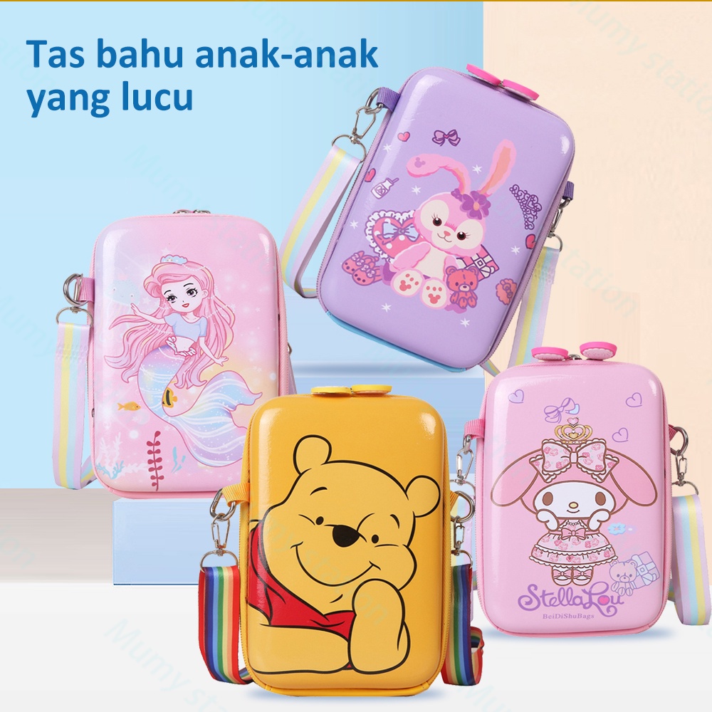 Mumystation Tas Selempang Anak Karakter/ Tas Anak Sling Bag Hardcase Lucu