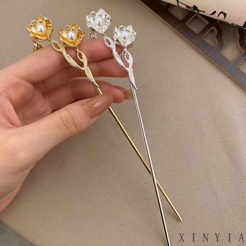 [xinyia.id11] Super Peri Indah High-end Retro Rumbai Mutiara Jepit Rambut Gaya Dingin Perempuan Hairpin