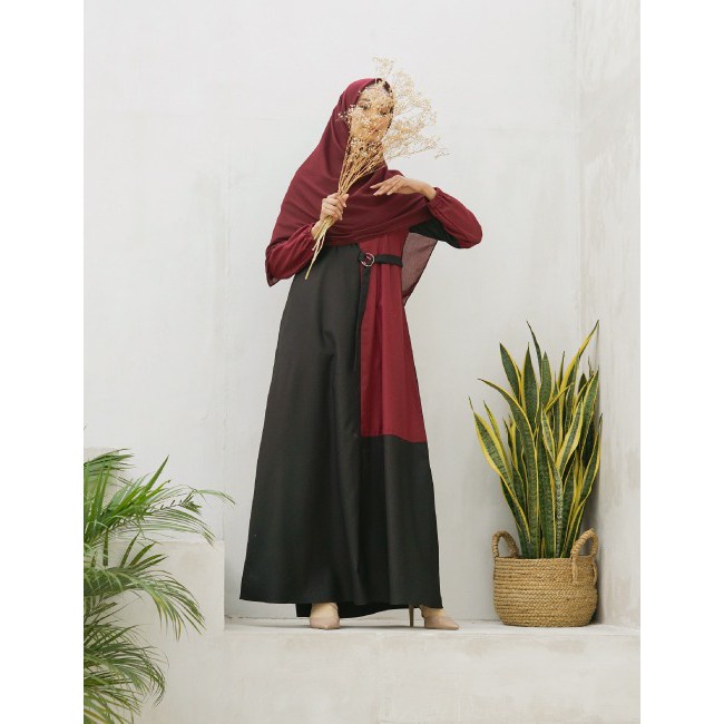 Raya Dress Two Tone Series by GIETS | Gamis Simpel Premium Lebaran