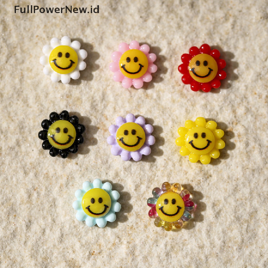 Power 50Pcs Resin 3D Mini Sun Flower Nail Art Permata DIY Kuku Perhiasan Dekorasi ID