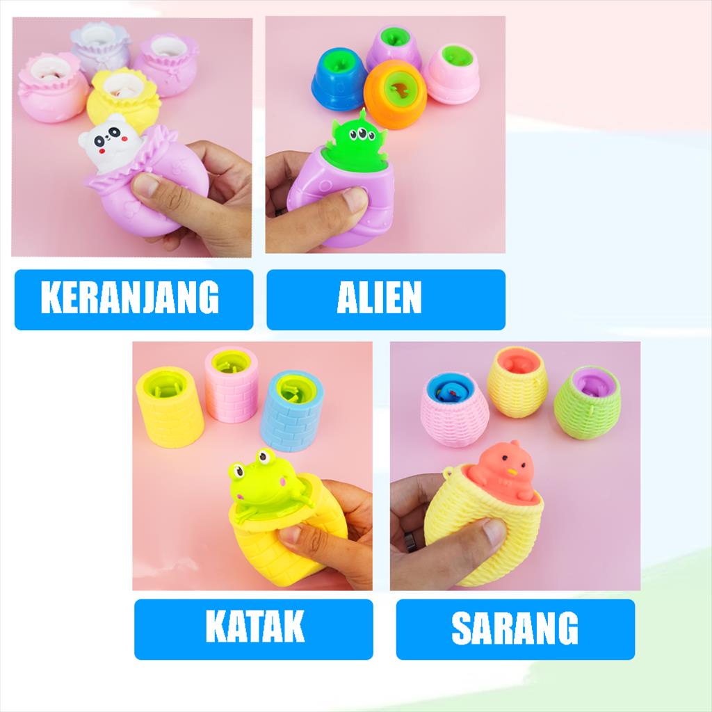 Mainan Anak Squishy Pop Up Karet Silikon/ Mainan Squishy Pencet