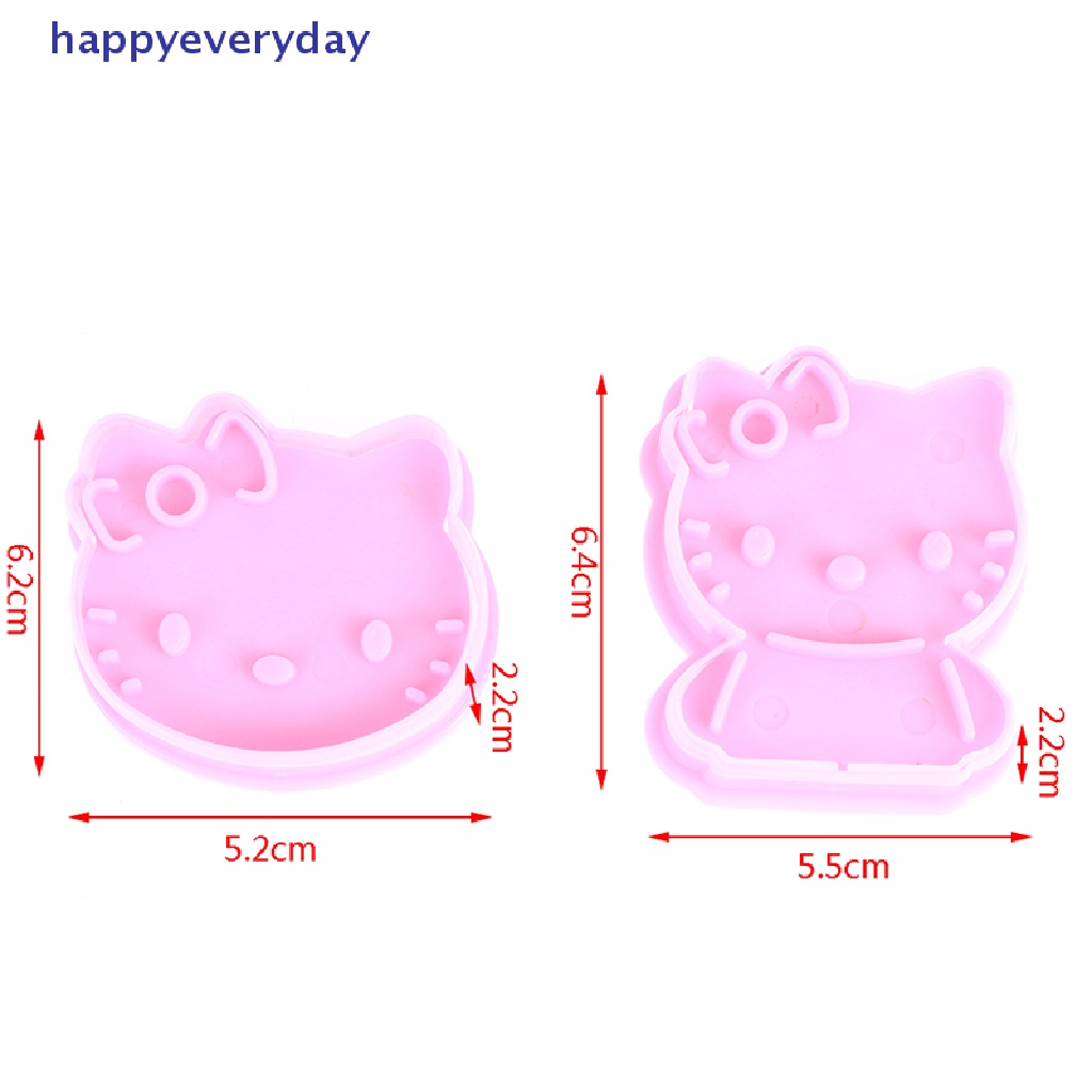 [happy] Kt Bentuk Kucing DIY Sandwich Mold Cutter Little Kitty Cat Shape Sandwich Mold Bread Cake Mold Maker Alat Dessert Sarapan Dapur Rumah [ID]