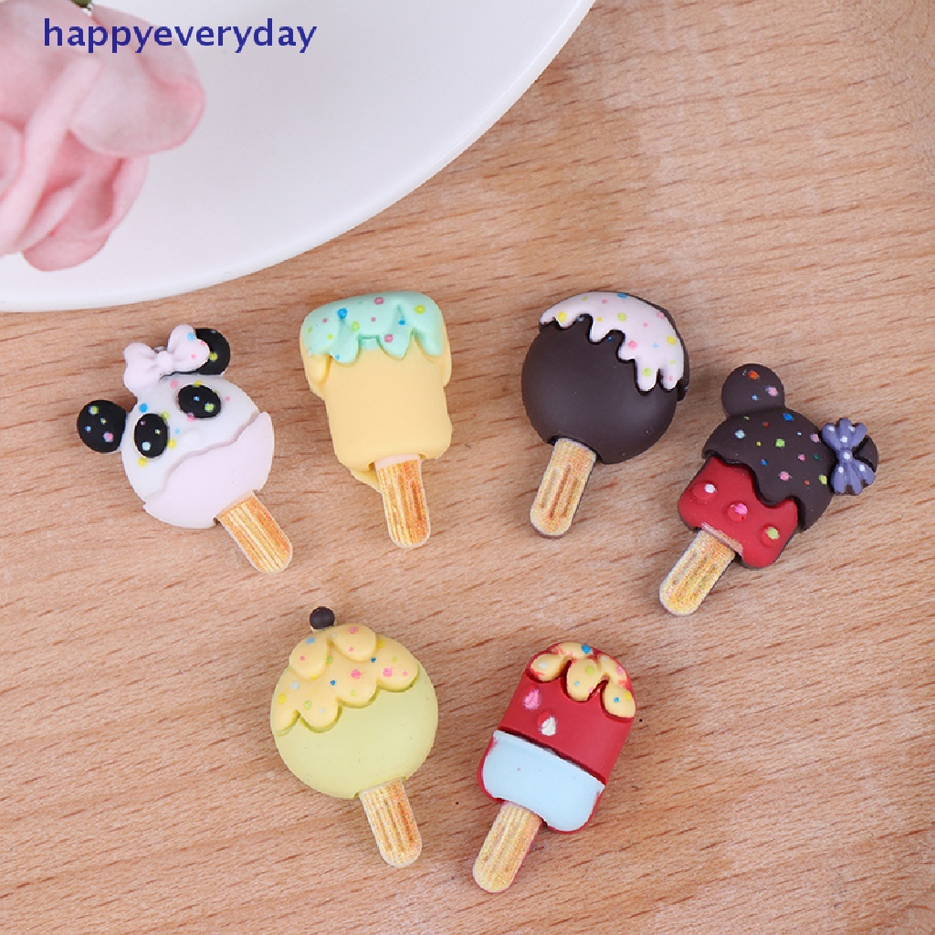 [happy] 5pcs 1per12 1per6 Rumah Boneka Miniatur Popsicle Ice Cream Boneka Makanan Dapur [ID]