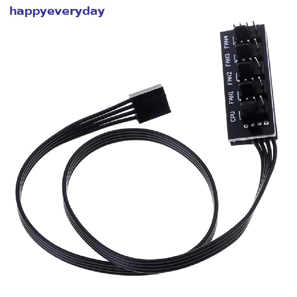 [happy] 40cm 1sampai5 4-Pin molex TX4 PWM CPU cooling fan splitter adapter Kabel Listrik [ID]