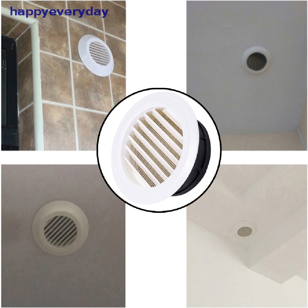 [happy] Exterior Wall Air Vent Grille Kisi Lubang Angin Exhaust Udara Bulat Plastik Ducg [ID]