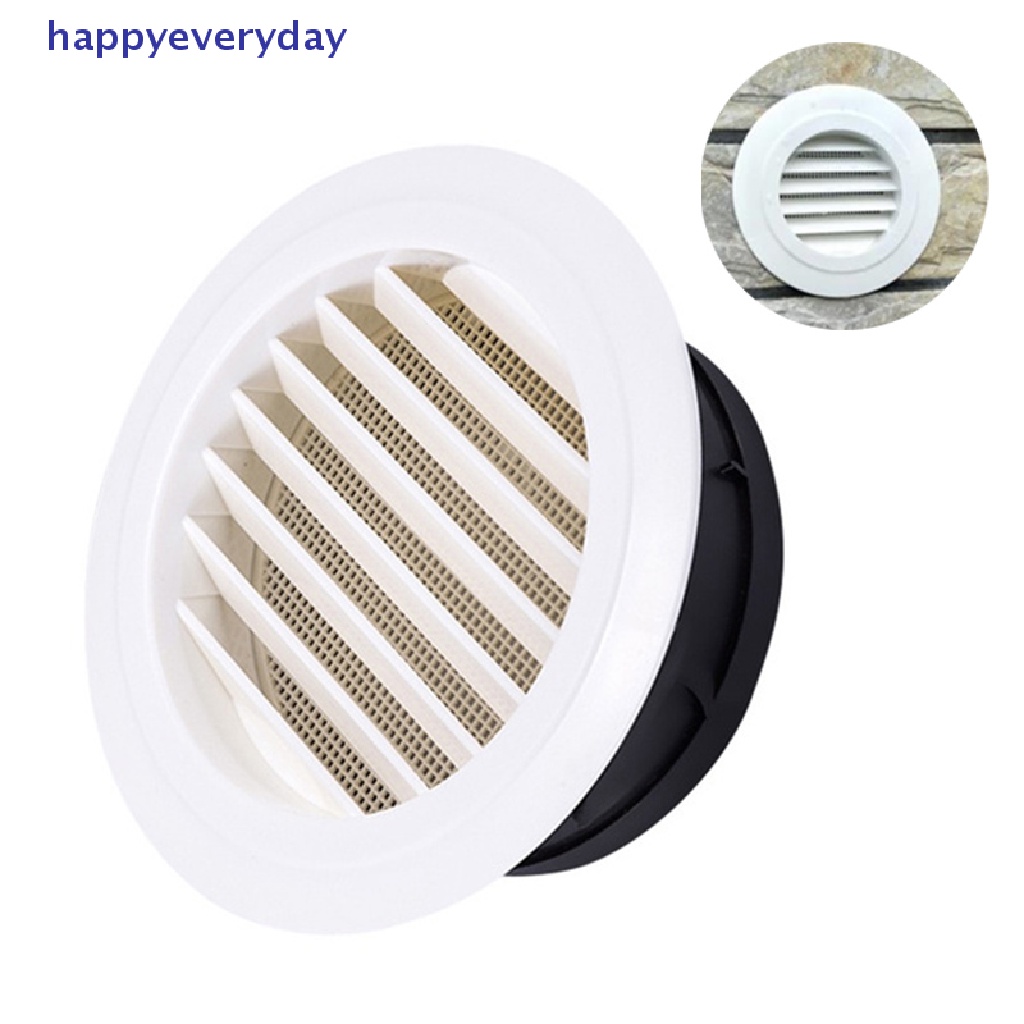 [happy] Exterior Wall Air Vent Grille Kisi Lubang Angin Exhaust Udara Bulat Plastik Ducg [ID]