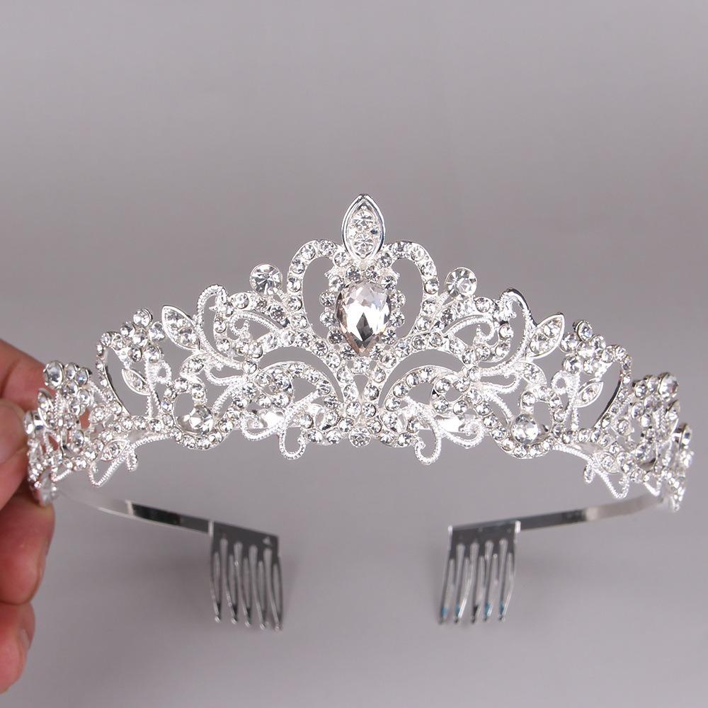 Mxbeauty Mahkota Kristal Kreatif Putri Mengkilap Elegan Ratu Temperamen Berlian Imitasi Tiara