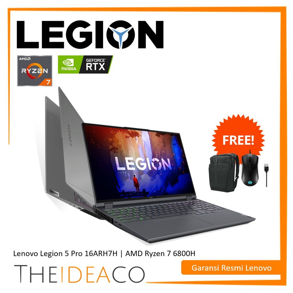 Lenovo Legion 5 Pro 82RG0015ID Ryzen 7 6800H RTX 3060 16GB 1TB SSD W11