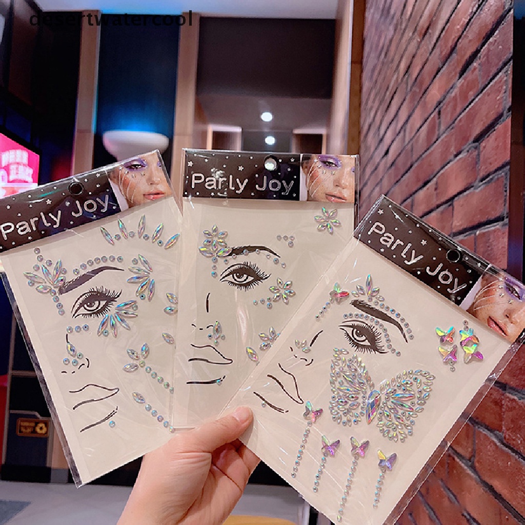 Deid Glitter Berlian Makeup Art Eyeliner Bling Wajah Permata Alat Makeup Rhinestones Martijn