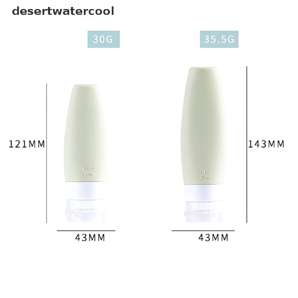Deid 1pc 60/90ML Silikon Botol Isi Ulang Kosong Travel Portable Packing Press Martijn