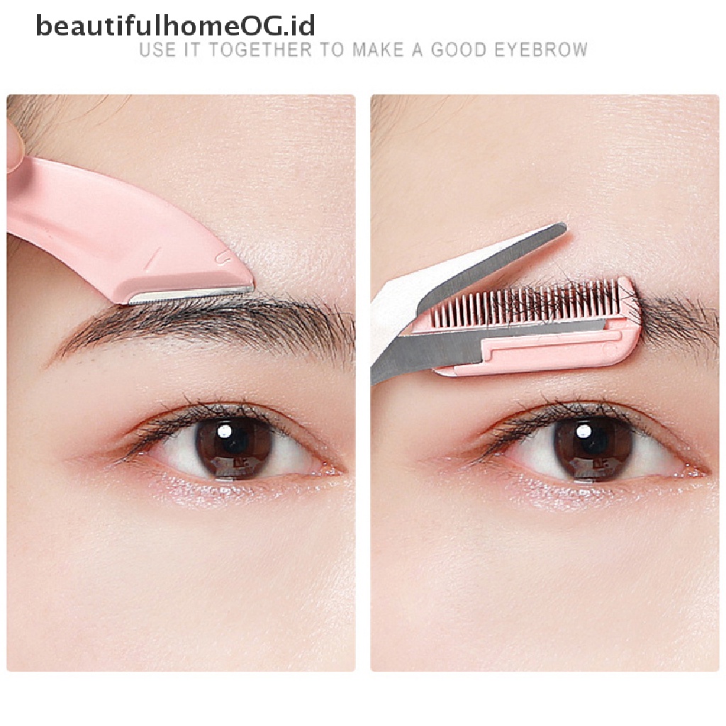 // Lebaran// Pemotong Alis Stainless Steel Trimmer Eyelash Hair Scissors Remover Shaver **