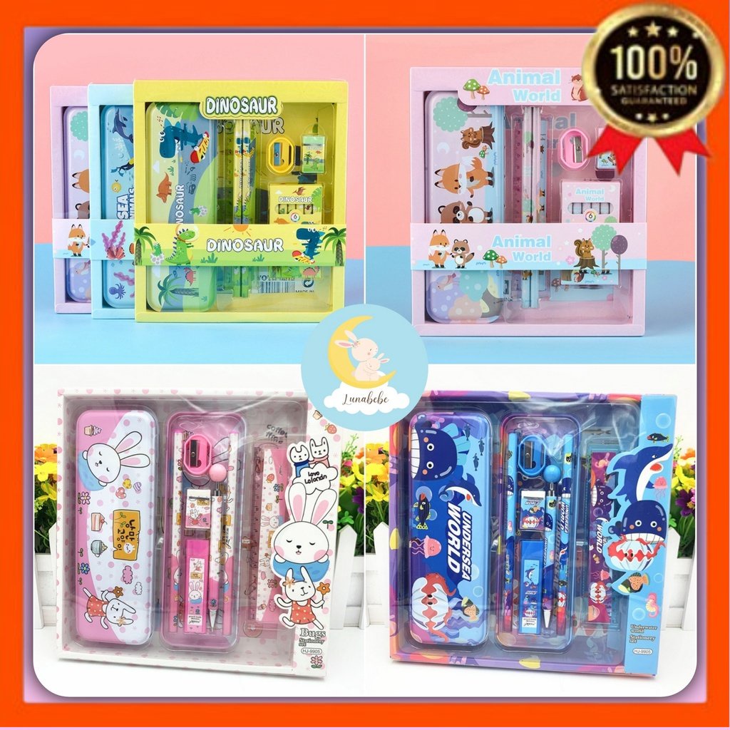 

NEW✔ Kotak Pensil Anak Set 7In1 Stationery Untuk Hadiah Anak Sekolah / Kotak Pensil Karakter Murah Stationery Set 8in1 / Alat Tulis Set Tepak Pensil
