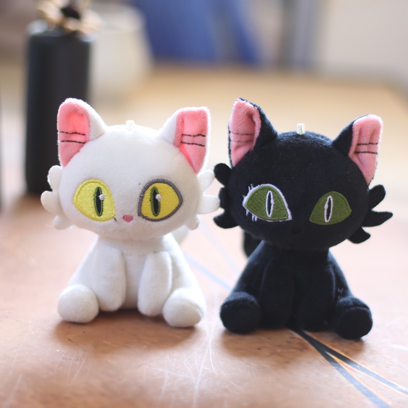 Baru Suzume No Tojimari Mainan Mewah Daijin Kucing Dan Sadaijin Kucing Hitam Plushie Boneka Lembut Boneka Gantungan Kunci Aksesori