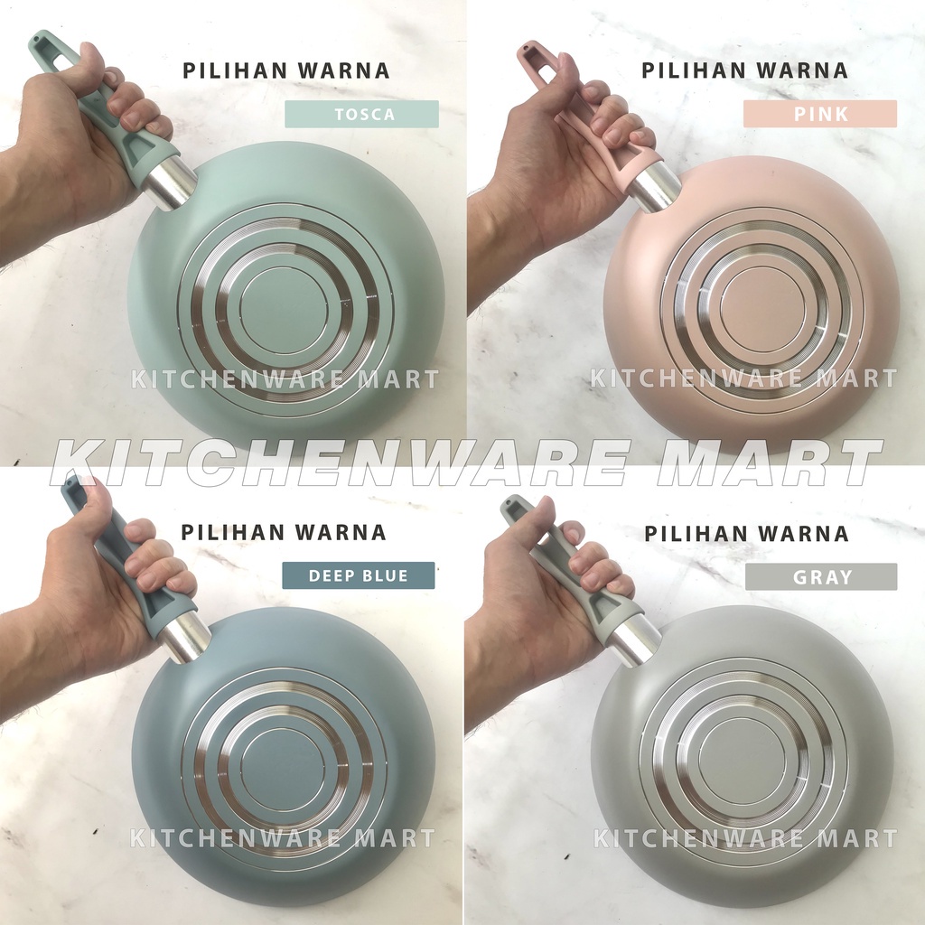 PROMO!!! Frypan Iwatani CERAMIC Coating- Wajan Frying pan Ceramic Granite Anti Lengket Tidak Mudah Terkelupas - Granite Marble keramik / frypan keramik