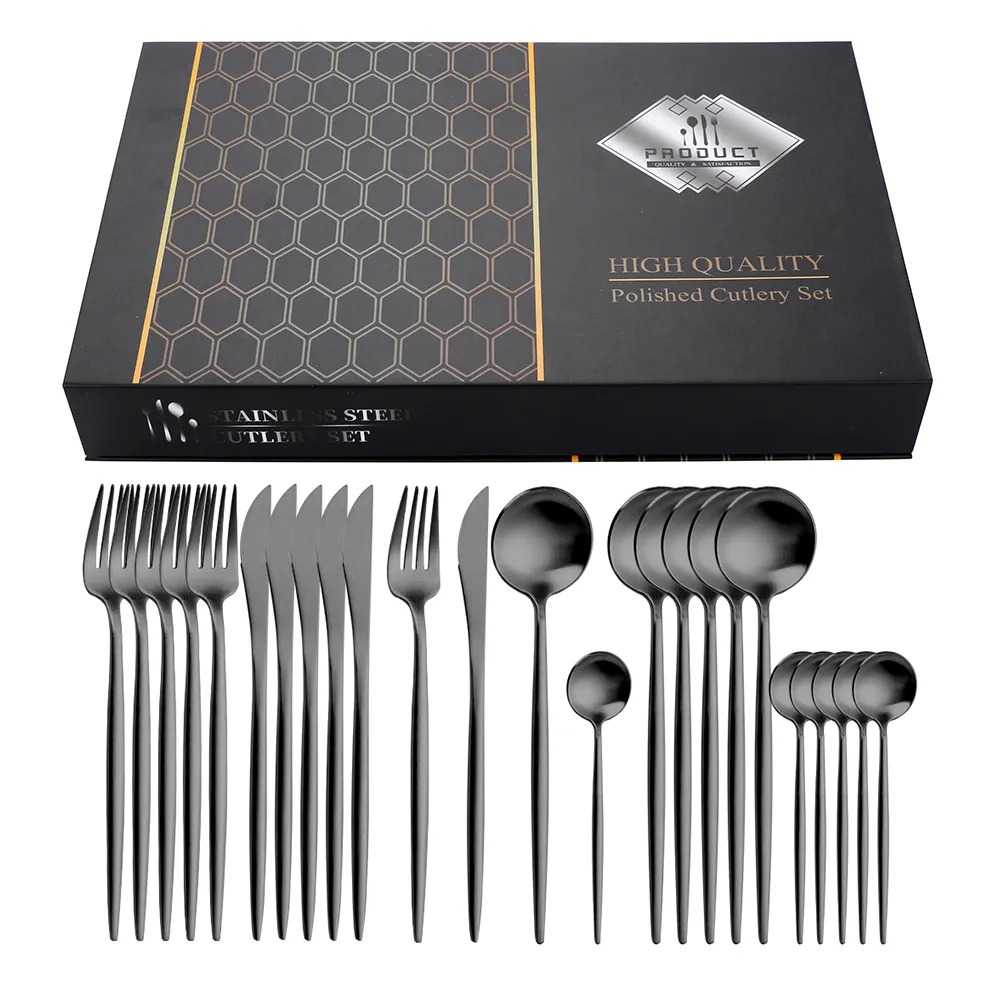 Tander Cutlery Set Perlengkapan Makan Sendok Garpu Pisau 24PCS - TD-4128