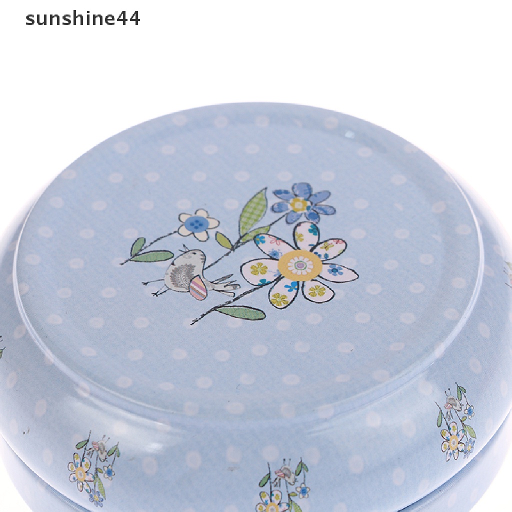Sunshine 1Pc Tinplate Bulat Macaron Dessert Box Penyimpanan Kecil Koin Perhiasan Candy Case ID
