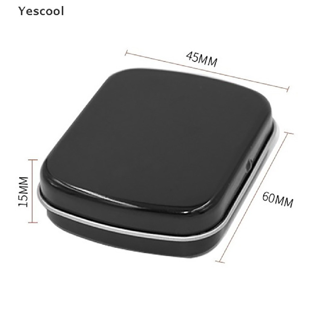 Yescool Kotak Pil Penyimpanan Flip Timah Metal Kosong Kecil Case Organizer Untuk ID Kunci Permen