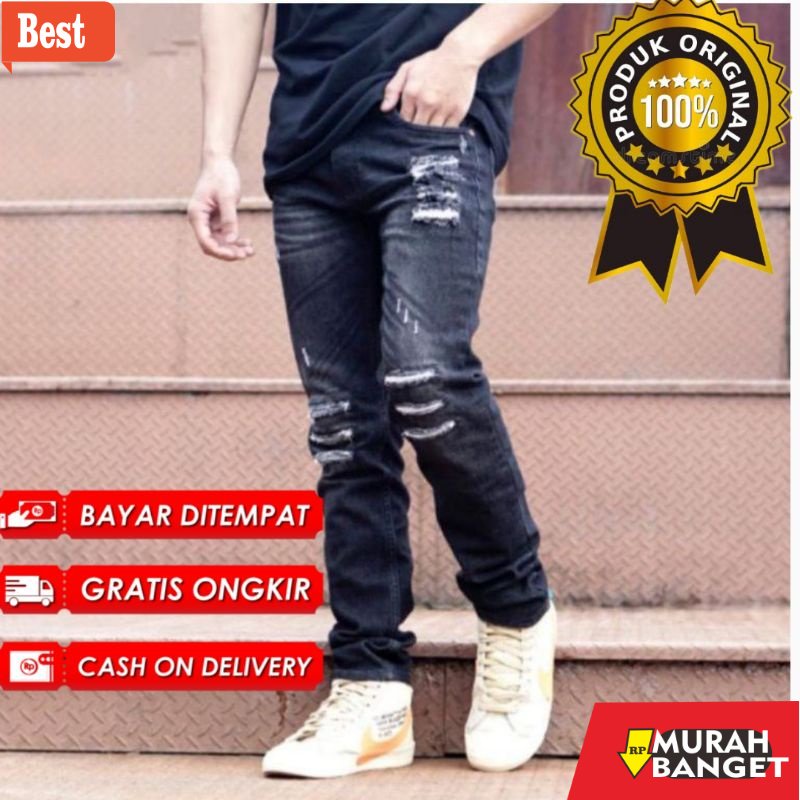 riped jeans terbaru- Celana jeans pria/Celana jeans pria sobek/Celana sobek pria/celana jeans sobek 