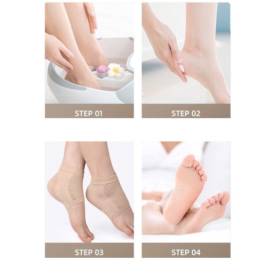 Deker Kaos Kaki Pelindung Tumit Anti Pecah Crack Soft Moisturizing Kaki Pecah Pecah