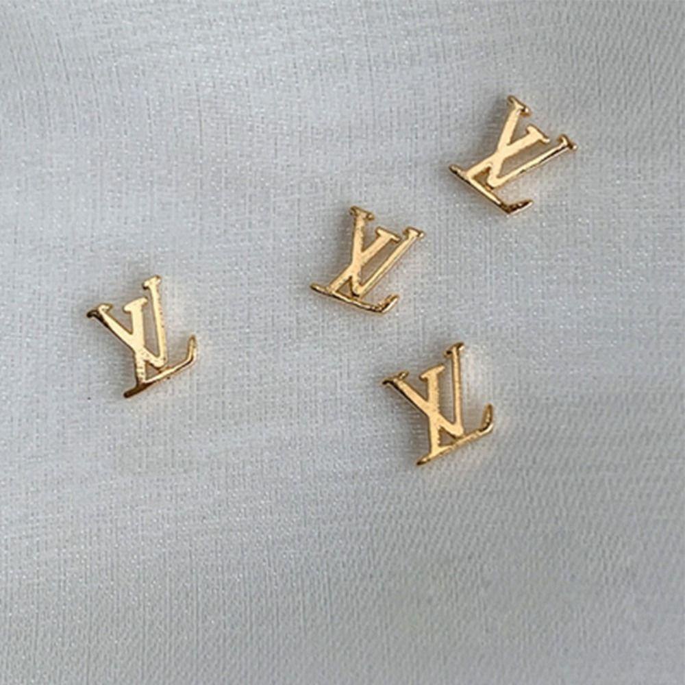 Augustina Nail Charms 10Pcs Gaya Perancis Hiasan Kuku Mewah Alloy Manicure Aksesoris