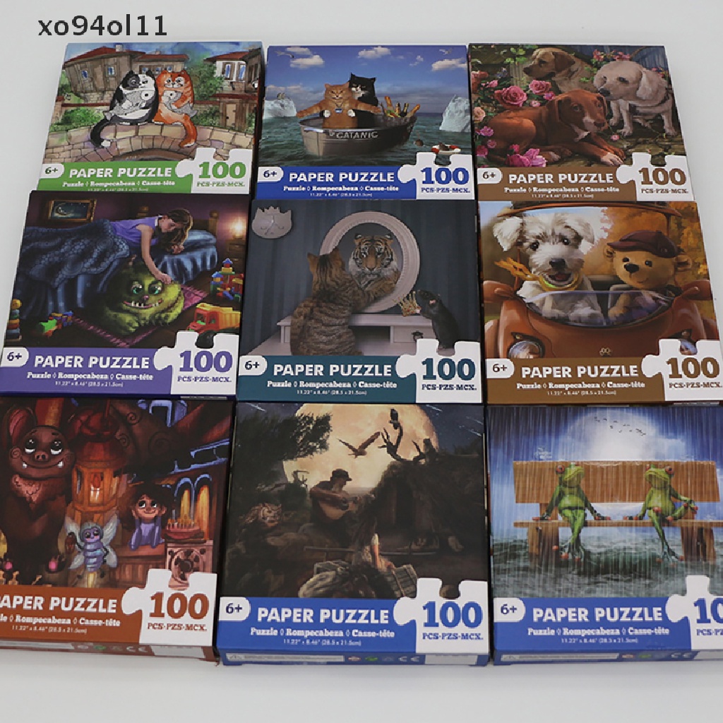 Xo Jig Puzzle 100biji Merakit Gambar Foto Edukasi Mainan Penghilang Stress OL