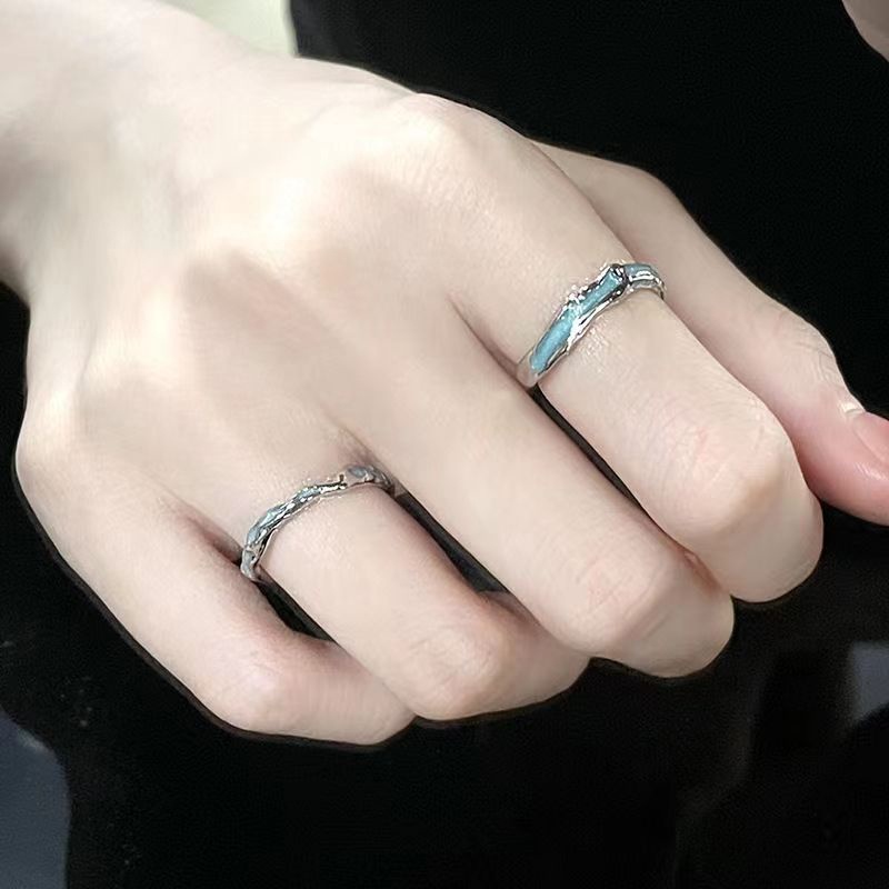 Cincin Geometris Bahan Alloy Fashion Untuk Wanita