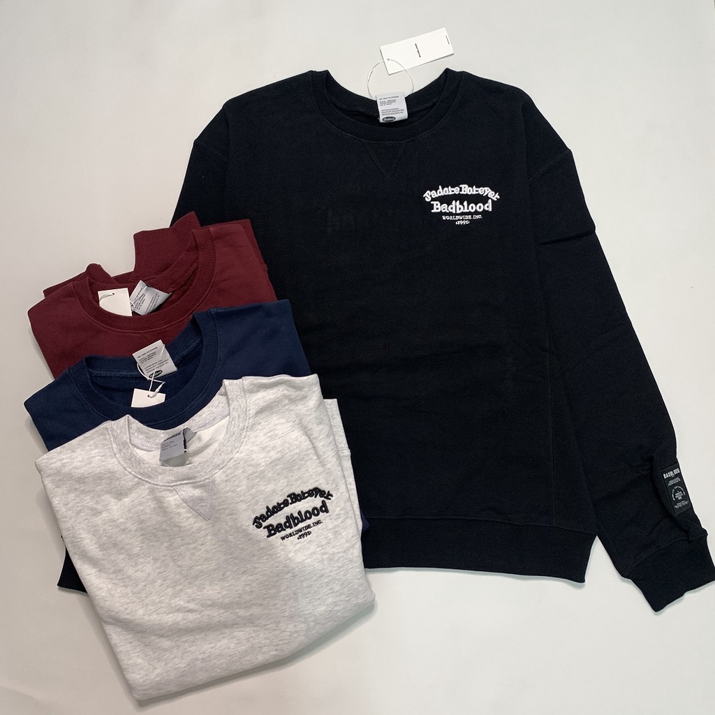 Kaos Sweater Badblood Embroidery Sweatshirt
