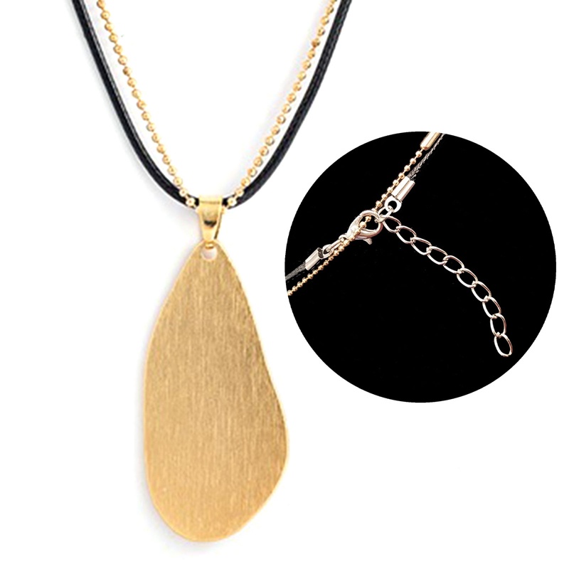 Kalung Liontin Geometris Tidak Teratur Emas Terbaru Perhiasan Korea Untuk Wanita